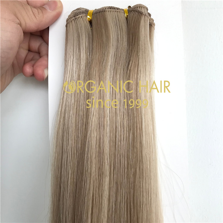  Piano color 18/22 handtied weft with full cuticle intact  C83